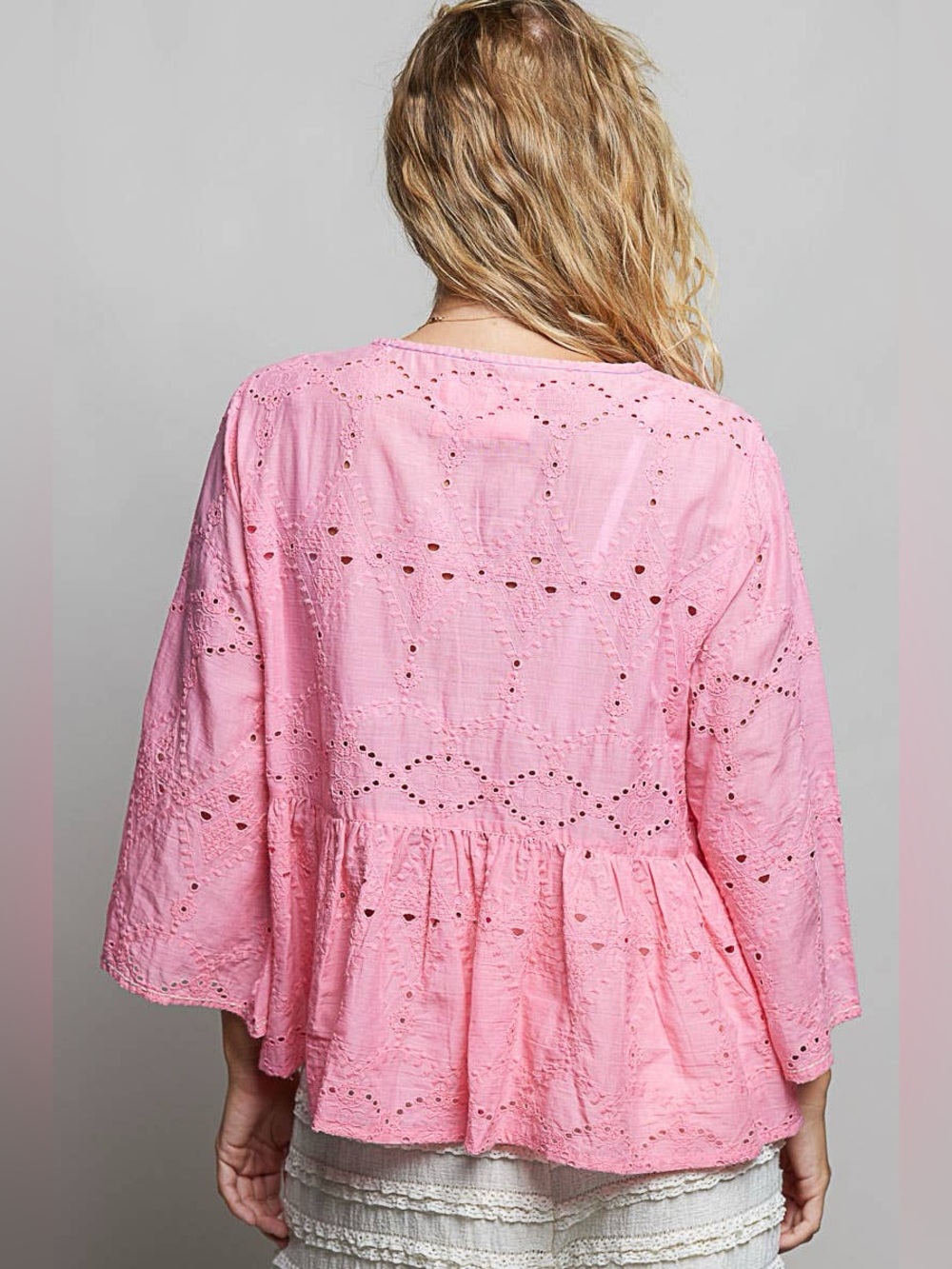 #9 New! Pol Cotton Eyelet Top - Picture 2 of 2